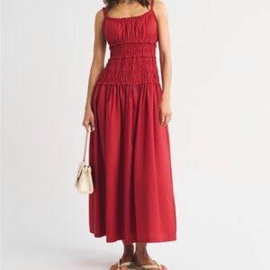 Abercrombie & Fitch Red Maxi Dress